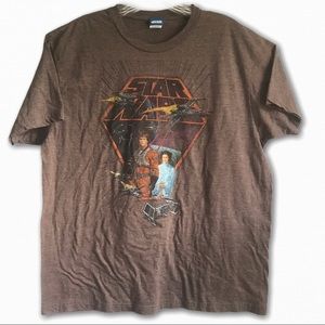 Star Wars Graphic Tee Blue Tag Luke Leia Size Lg